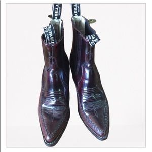 PADILLA Bordeaux Brown Leather WESTERN COWBOY BOOT